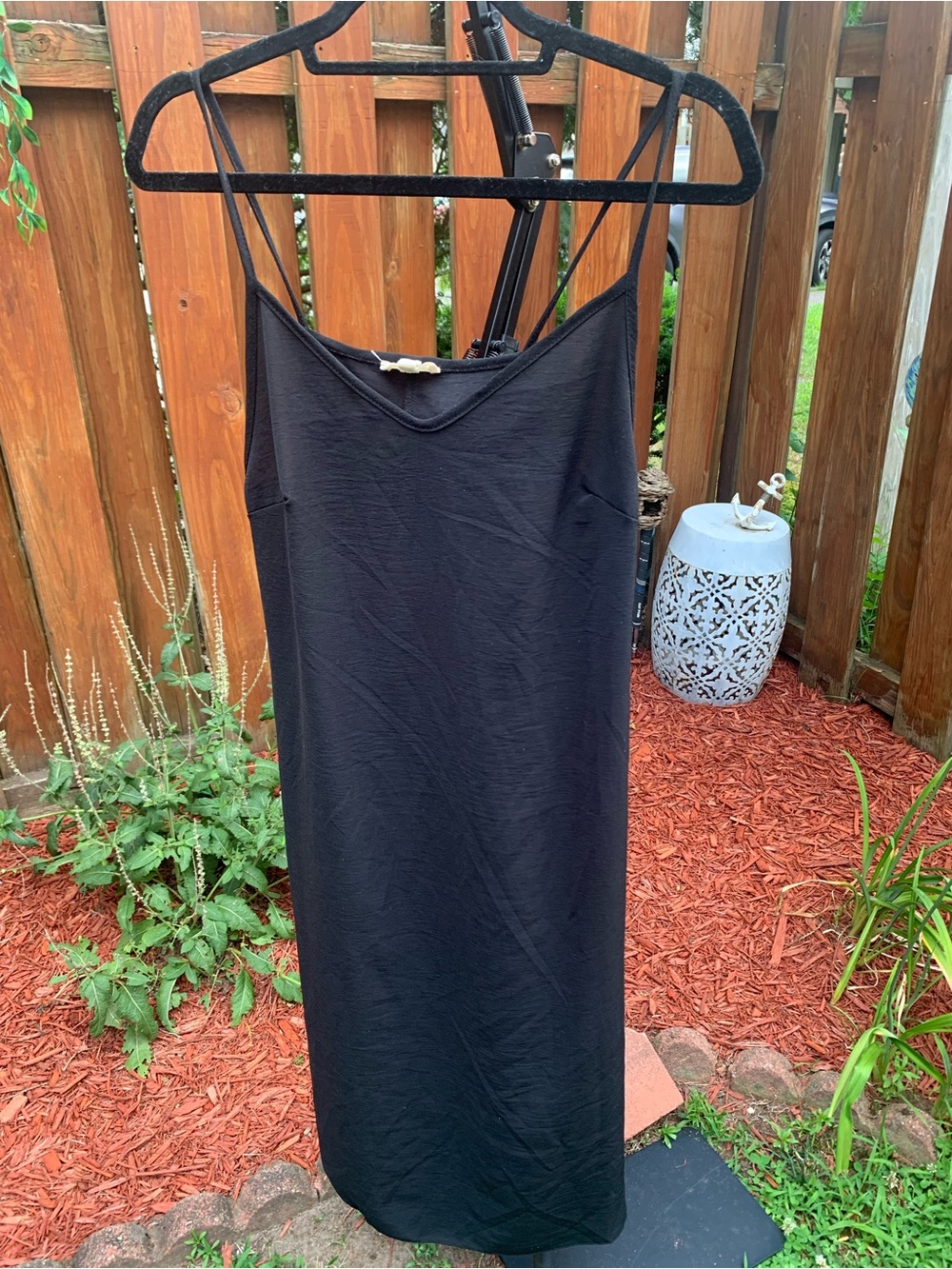 See You Monday Black Strappy Midi Dress